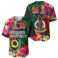Penama Day Baseball Jersey 16th September Polynesian Pattern with Pacific Flower LT03 - Polynesian Pride