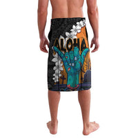 Hawaiian Halloween Lavalava Horror Shaka Hand with Plumeria and Polynesian Tattoo Autumn Color LT03 - Polynesian Pride