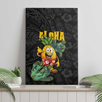 Hawaiian Halloween Canvas Wall Art Aloha Pinapple with Mysterious Hands and Polynesian Tribal Tattoo LT03 - Polynesian Pride