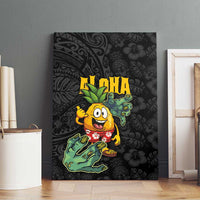 Hawaiian Halloween Canvas Wall Art Aloha Pinapple with Mysterious Hands and Polynesian Tribal Tattoo LT03 - Polynesian Pride