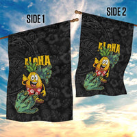 Hawaiian Halloween Garden Flag Aloha Pinapple with Mysterious Hands and Polynesian Tribal Tattoo LT03 - Polynesian Pride
