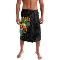 Hawaiian Halloween Lavalava Aloha Pinapple with Mysterious Hands and Polynesian Tribal Tattoo LT03 Black - Polynesian Pride