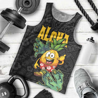 Hawaiian Halloween Men Tank Top Aloha Pinapple with Mysterious Hands and Polynesian Tribal Tattoo LT03 - Polynesian Pride