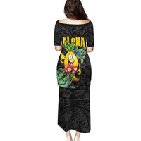 Hawaiian Halloween Puletasi Aloha Pinapple with Mysterious Hands and Polynesian Tribal Tattoo LT03 - Polynesian Pride