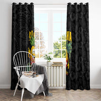 Hawaiian Halloween Window Curtain Aloha Pinapple with Mysterious Hands and Polynesian Tribal Tattoo LT03 - Polynesian Pride