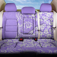 Custom Hawaii Kauai Island Back Car Seat Cover Hibiscus Pattern Seamless Tribal Simple Purple LT03 One Size Purple - Polynesian Pride