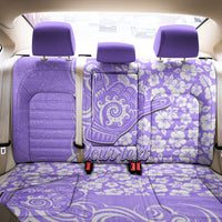 Custom Hawaii Kauai Island Back Car Seat Cover Hibiscus Pattern Seamless Tribal Simple Purple LT03 - Polynesian Pride