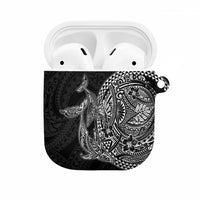 Hawaiian Whales Polynesian Art Motifs AirPods Case Black Color LT03 Black - Polynesian Pride