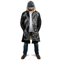 Hawaiian Whales Polynesian Art Motifs Cloak Black Color - Polynesian Pride