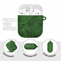Hawaiian Whales Polynesian Art Motifs AirPods Case Green Color LT03 - Polynesian Pride