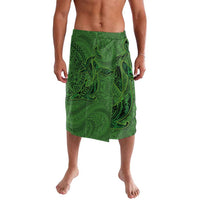 Hawaiian Whales Polynesian Art Motifs Lavalava Green Color - Polynesian Pride