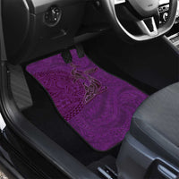 Hawaiian Whales Polynesian Art Motifs Car Mats Purple Color - Polynesian Pride