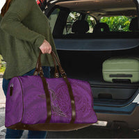 Hawaiian Whales Polynesian Art Motifs Travel Bag Purple Color - Polynesian Pride