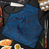 Hawaiian Whales Polynesian Art Motifs Apron Blue Color LT03 Blue - Polynesian Pride