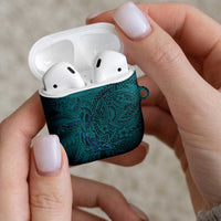 Hawaiian Whales Polynesian Art Motifs AirPods Case Turquoise Color LT03 - Polynesian Pride