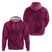 Hawaiian Whales Polynesian Art Motifs Hoodie Pink Color - Polynesian Pride