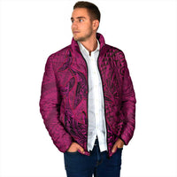 Hawaiian Whales Polynesian Art Motifs Padded Jacket Pink Color LT03 - Polynesian Pride