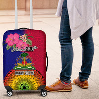 Haiti Battle of Vertieres Luggage Cover The Haitian Revolution 220th Anniversary Polynesian Style LT03 Red - Polynesian Pride