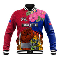 Personalised Haiti Battle of Vertieres Baseball Jacket The Haitian Revolution 220th Anniversary Polynesian Style LT03 Unisex Red - Polynesian Pride