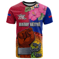 Personalised Haiti Battle of Vertieres T Shirt The Haitian Revolution 220th Anniversary Polynesian Style LT03 Red - Polynesian Pride