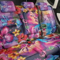 Polynesian Women Back Car Seat Cover Tropical Plant - Vibrant Surreal Dreamscape Vibe