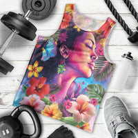 Polynesian Women Men Tank Top Tropical Plant - Vibrant Surreal Dreamscape Vibe