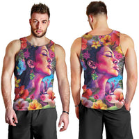 Polynesian Women Men Tank Top Tropical Plant - Vibrant Surreal Dreamscape Vibe