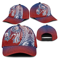 Hawaiian Manta Ray and Hammerhead Shark Tribal Tattoo Classic Cap with Polynesian Tribal Pattern Hawaii Flag Color LT03 - Polynesian Pride