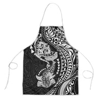 Hawaiian Manta Ray and Hammerhead Shark Tribal Tattoo Apron with Polynesian Tribal Pattern Black-White Color LT03 Multicolor - Polynesian Pride