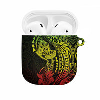 Hawaiian Manta Ray and Hammerhead Shark Tribal Tattoo AirPods Case with Polynesian Tribal Pattern Reggae Style LT03 Multicolor - Polynesian Pride