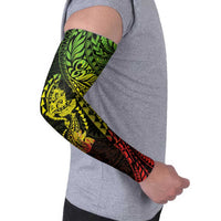 Hawaiian Manta Ray and Hammerhead Shark Tribal Tattoo Arm Sleeves with Polynesian Tribal Pattern Reggae Style LT03 - Polynesian Pride
