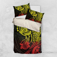 Hawaiian Manta Ray and Hammerhead Shark Tribal Tattoo Bedding Set with Polynesian Tribal Pattern Reggae Style LT03 US Twin 172cm x 218cm Multicolor - Polynesian Pride
