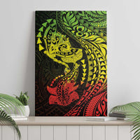 Hawaiian Manta Ray and Hammerhead Shark Tribal Tattoo Canvas Wall Art with Polynesian Tribal Pattern Reggae Style LT03 - Polynesian Pride