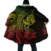 Hawaiian Manta Ray and Hammerhead Shark Tribal Tattoo Cloak with Polynesian Tribal Pattern Reggae Style LT03 - Polynesian Pride