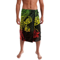 Hawaiian Manta Ray and Hammerhead Shark Tribal Tattoo Lavalava with Polynesian Tribal Pattern Reggae Style LT03 Multicolor - Polynesian Pride