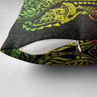 Hawaiian Manta Ray and Hammerhead Shark Tribal Tattoo Pillow Cover with Polynesian Tribal Pattern Reggae Style LT03 - Polynesian Pride