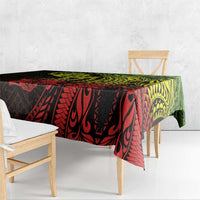 Hawaiian Manta Ray and Hammerhead Shark Tribal Tattoo Tablecloth with Polynesian Tribal Pattern Reggae Style LT03 - Polynesian Pride
