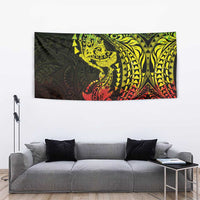 Hawaiian Manta Ray and Hammerhead Shark Tribal Tattoo Tapestry with Polynesian Tribal Pattern Reggae Style LT03 - Polynesian Pride
