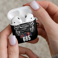 Super Samoa-Six Eight Five to The World AirPods Case Traditional Samoan Tattoo Black Color LT03 - Polynesian Pride