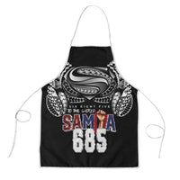 Super Samoa-Six Eight Five to The World Apron Traditional Samoan Tattoo Black Color LT03 Black - Polynesian Pride