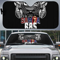 Super Samoa-Six Eight Five to The World Auto Sun Shade Traditional Samoan Tattoo Black Color LT03 Black - Polynesian Pride