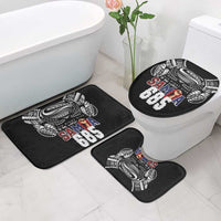 Super Samoa-Six Eight Five to The World Bathroom Set Traditional Samoan Tattoo Black Color LT03 - Polynesian Pride