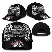 Super Samoa-Six Eight Five to The World Classic Cap Traditional Samoan Tattoo Black Color LT03 - Polynesian Pride