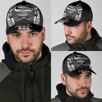 Super Samoa-Six Eight Five to The World Classic Cap Traditional Samoan Tattoo Black Color LT03 - Polynesian Pride