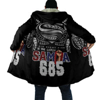 Super Samoa-Six Eight Five to The World Cloak Traditional Samoan Tattoo Black Color LT03 - Polynesian Pride