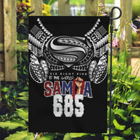 Super Samoa-Six Eight Five to The World Garden Flag Traditional Samoan Tattoo Black Color LT03 Garden Flag Black - Polynesian Pride