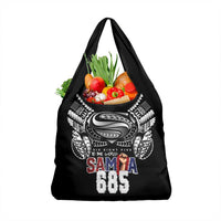 Super Samoa-Six Eight Five to The World Grocery Bag Traditional Samoan Tattoo Black Color LT03 1-pack One Size Black - Polynesian Pride