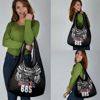 Super Samoa-Six Eight Five to The World Grocery Bag Traditional Samoan Tattoo Black Color LT03 - Polynesian Pride