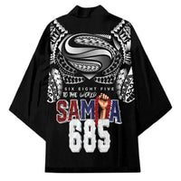 Super Samoa-Six Eight Five to The World Kimono Traditional Samoan Tattoo Black Color LT03 - Polynesian Pride