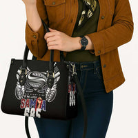 Super Samoa-Six Eight Five to The World Leather Bag Traditional Samoan Tattoo Black Color LT03 - Polynesian Pride